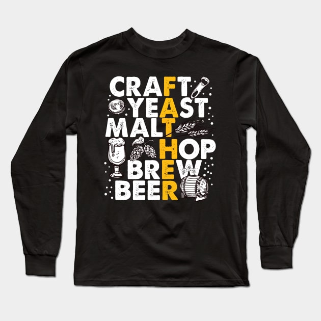 CRAFT YEAST MALT HOP BREW BEER Long Sleeve T-Shirt by CoolTees